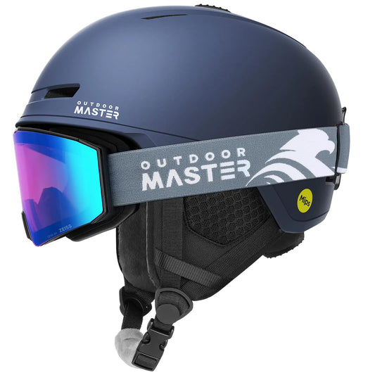 OutdoorMaster Ski Helmet SetMIPS Ski Helmet with Lens by ZEISS Ski Goggles