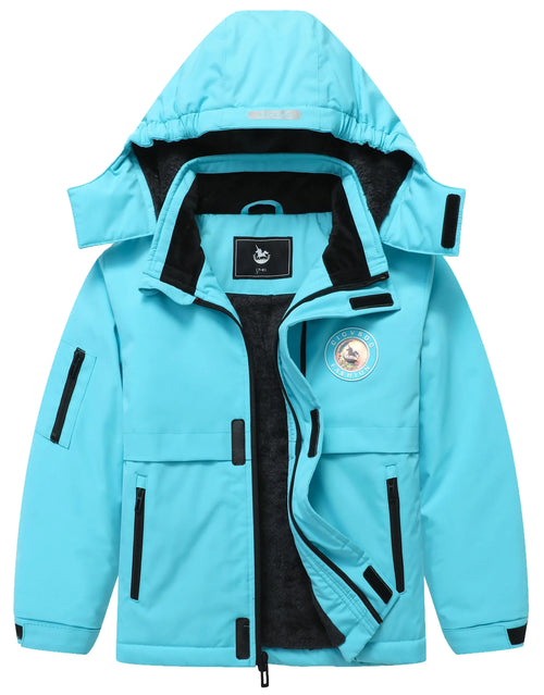 CICVSOC Girls Ski Jacket Winter Outdoor Warm Snow Coat Kids Snowboarding Windproof Jacket with Hood