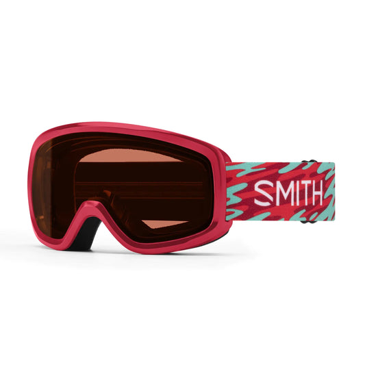 SMITH Snowday Snow Goggles – Youth Ski & Snowboarding Goggles with Distortion-Free Optics Anti-Fog Performance & 100% UV Protection – Crimson Swirled + RC36